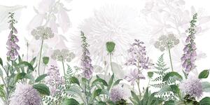 FUGU Tapeta květiny - Foxglove Flovers Materiál: Digitální eko vlies - klasická tapeta nesamolepicí