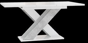 Rozkládací stůl Xao Barva: bílý lesk/kámen
