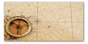 Fotoobraz na skle Kompas na mapě osh-122551026