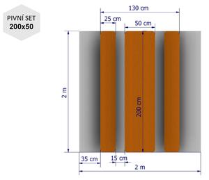 Nůžkový párty stan 2x2 m TENTino SMALL HEXAGON Barva opláštění: 10A - HNĚDÁ