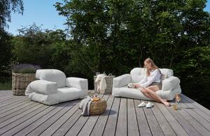 Bílá rozkládací zahradní pohovka Karup Design Hippo 140 cm