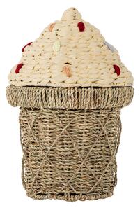 Dětský koš na hračky z mořské trávy v přírodní barvě ø 28x41 cm Cillie – Bloomingville Mini