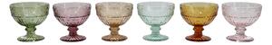 Set 6ks barevných misek na noze Saint-Émilion - Ø 10,5*10 cm / 260ml - Chic Antique