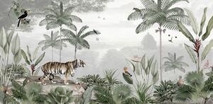 FUGU Přírodní tapeta - Tropical Tiger Materiál: Digitální eko vlies - klasická tapeta nesamolepicí