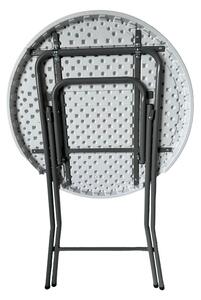 AKCE: UBRUS ZDARMA - Skládací bistro stolek IVAN průměr 80 cm Barva ubrusu: ČERNÁ / BLACK
