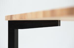 Dřevěný jídelní stůl RAGABA TRIVENTI 120 x 80 cm s černou podnoží