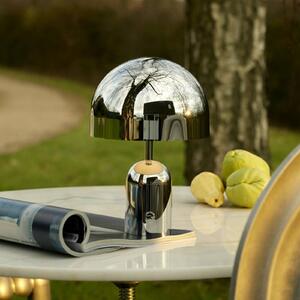 Tom Dixon Akumulátorová stolní lampa BELL PORTABLE, stříbrná, 28 cm IP44, stmívatelný, Chrom / stříbro, Obývací pokoj / jídelna, Plast, Design