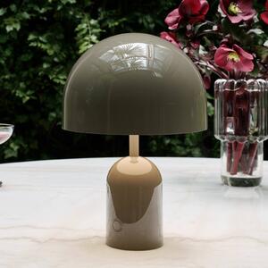 Tom Dixon Akumulátorová stolní lampa BELL PORTABLE, taupe, 28 cm IP44, stmívatelný, Obývací pokoj / jídelna, Plast, Design