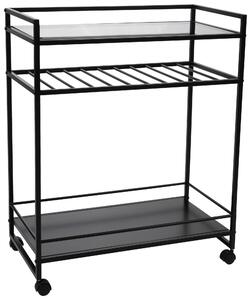 SERVÍROVACÍ VOZÍK, černá, 70/37/86 cm - Barové vozíky, Online Only