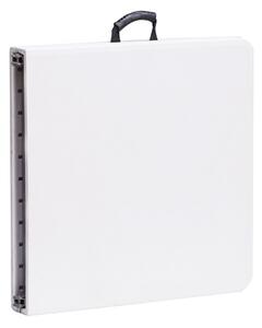 TENTino Skládací stůl 122x60 cm PŮLENÝ, bílý, STL122P Barva ubrusu: ČERNÁ / BLACK