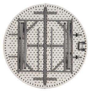 TENTino Skládací stůl průměr 122 cm PŮLENÝ, bílý, STL122PK