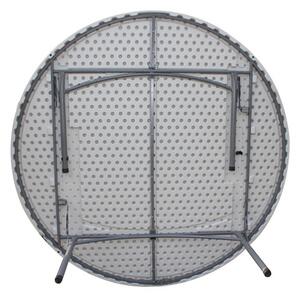 TENTino Kulatý skládací stůl průměr 180 cm, bílý, STL180K