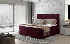Luxusní polohovací postel 160x200 LIVANO - bordová