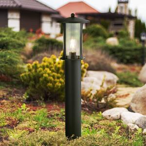 Searchlight Světlo na sloupku Pagoda, IP44, černé, výška 73 cm, kovové, stmívatelný, Černá, Hliník