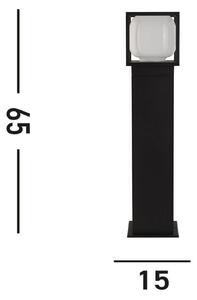 Aténské LED osvětlení cesty, IP54, černé, výška 65 cm, kovové