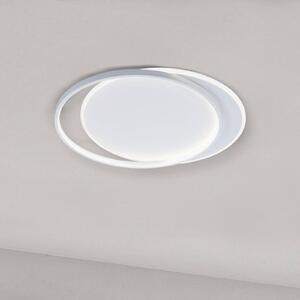Viokef LED stropní svítidlo Evelyn, bílé, délka 55 cm, kov, Bílá / opál, Obývací pokoj / jídelna, Hliník, Moderní