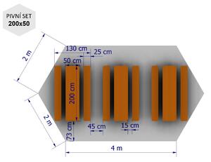 Nůžkový párty stan 2x2x4 m TENTino BIG HEXAGON Barva opláštění: 4A - ŽLUTÁ