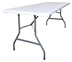TENTino AKCE! Skládací stůl 183x76 cm PŮLENÝ + ubrus ZDARMA Barva ubrusu: BÍLÁ / WHITE
