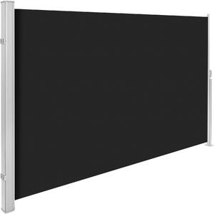 Tectake Boční markýza výsuvná s rolovacím mechanismem - 160 x 300 cm,černá