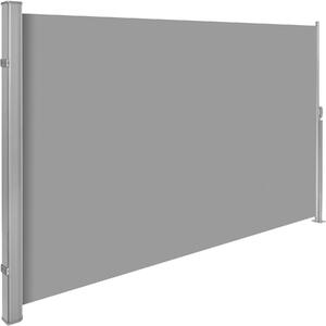 Tectake Boční markýza výsuvná s rolovacím mechanismem - 160 x 300 cm,šedá