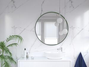 In-Design Zrcadlo RoundLine - zelený matný rám, bez osvětlení Průměr zrcadla (mm): 400