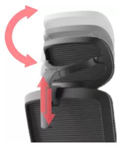 Kancelářská ergonomická židle WISDOM s podhlavníkem — síť, černý plast, nosnost 150 kg černá
