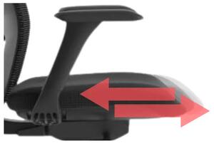 Kancelářská ergonomická židle WISDOM s podhlavníkem — síť, černý plast, nosnost 150 kg černá