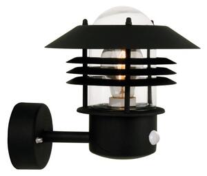 Nordlux -Venkovní nástěnné svítidlo se senzorem VEJERS 1xE27/60W/230V IP54 černá
