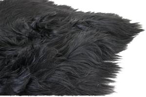 Kožený koberec z ovčí kůže - dlouhý chlup - černohnědý - 3K - rovný 3 kůže Dlouhý chlup 10-20 cm
