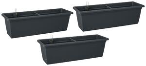 Parkside® Sada samozavlažovacích truhlíků, 60 cm, 3dílná, antracitová (800008777)
