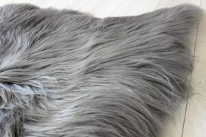 Kožený koberec z ovčí kůže - dlouhý chlup - šedý - 2K 2 kůže Dlouhý chlup 10-20 cm
