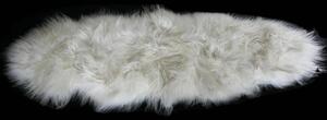 Kožený koberec z ovčí kůže - dlouhý chlup - bílý - 2K - B2B 2 kůže Dlouhý chlup 10-20 cm