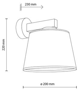 Brilagi - Nástěnná lampa LATTE SABIA 1xE27/15W/230V borovice/béžová