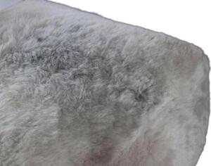 Kožený taburet, ovčí kůže, melange, přírodní, střižený chlup Střižený chlup 5 cm