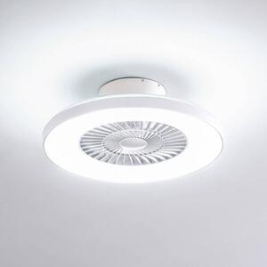 Stropní ventilátor Lindby Smart LED Paavo, bílý, tichý, Tuya