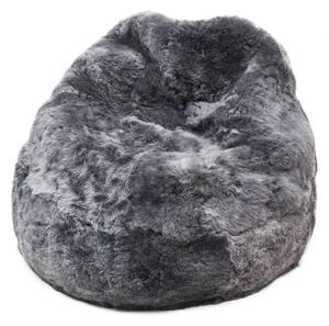 Sedací pytel - bean bag - šedý, střižený Střižený chlup 5 cm