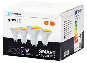 SADA 4x LED RGBW Stmívatelná žárovka Smart GU10/4,9W/230V 2700-6500K - Aigostar