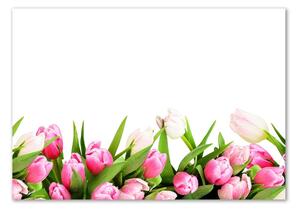 Foto obraz sklo tvrzené Růžové tulipány osh-138798865