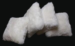 Polštářek z ovčí kůže - střižený chlup, oboustranný 50x50, bílý Střižený chlup 5 cm 50 x 50 cm