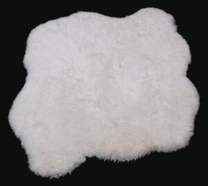 Kožený koberec z ovčí kůže - střižený chlup - bílý - 2K - SBS 2 kůže Střižený chlup 5 cm