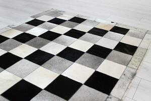 Kožený koberec Skejby tricolor M M