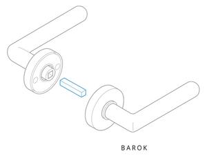 AC-T SERVIS Dveřní klika BAROK bronz/porcelán - rozetová Mechanizmus rozety: Kovová konstrukce, Provedení kliky: vč. rozety BB - obyčejný klíč