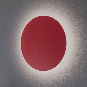 LED nástěnné světlo Orios Plus, červené, Ø 30 cm, ocel