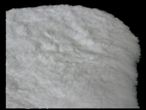 Kožený koberec z ovčí kůže - střižený chlup - bílý - 2K - B2B - vel. I 2 kůže Střižený chlup 5 cm