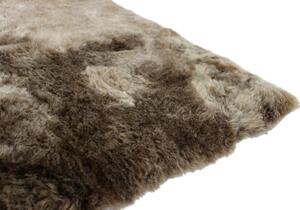 Kožený koberec z ovčí kůže - střižený chlup - hnědý - 3K - rovný 3 kůže Střižený chlup 5 cm