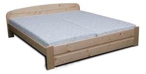 Dřevěná manželská vyvýšená postel MAREK - smrk, 200x160