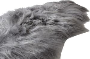 Kožený koberec z ovčí kůže - dlouhý chlup - šedý - 2K - B2B 2 kůže Střižený chlup 5 cm