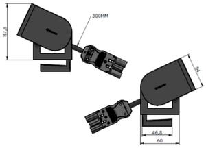IBConnect Elektro zásuvka SUPRA černá - různé konfigurace Konfigurace elektrozásuvky: 2x230V + Modul
