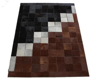 Kožený koberec Skejby tricolor L L