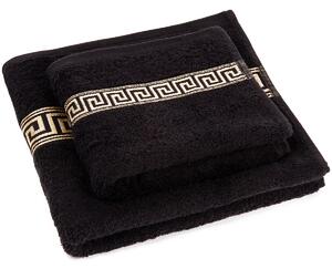 Profod Sada ručníku a osušky Greek černá, 50 x 90 cm, 70 x 130 cm